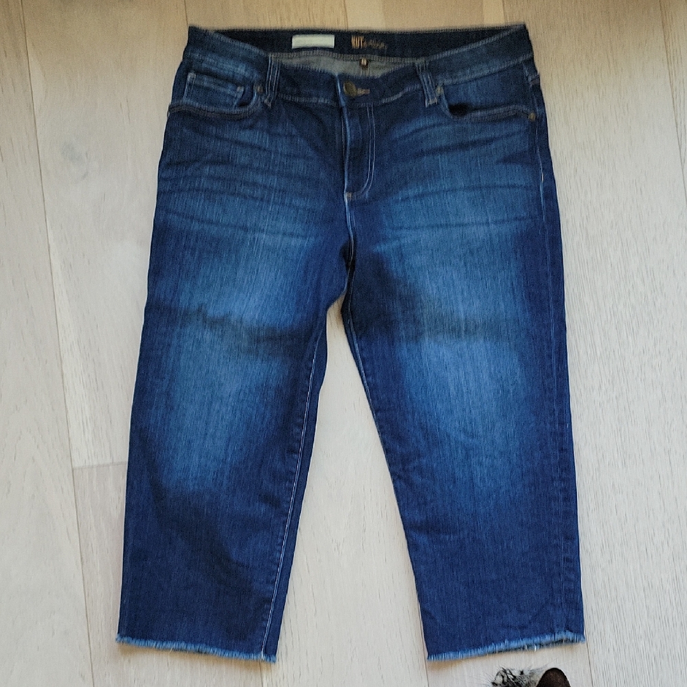 Kut from the Kloth Blue Pedal Pusher Natalie Cropped Jeans